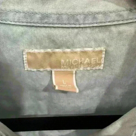 Michael Kors denim shirt sz L - Picture 4 of 6